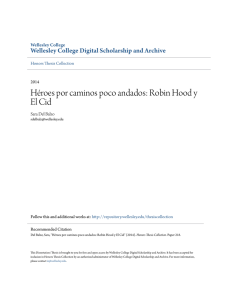 Robin Hood y El Cid - Wellesley College Digital Scholarship and