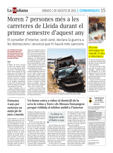 Moren 7 persones més a les carreteres de Lleida durant el primer