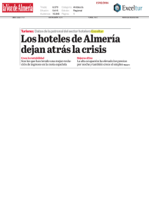 Los hoteles de Almería dejan atrás la crisis