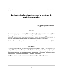 radio atómico: problema docente en la enseñanza de propiedades