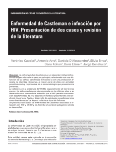 Enfermedad de Castleman e infección por HIV. Presentación de dos