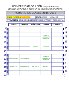 horario de clases 2015-2016 - Campus de Ponferrada