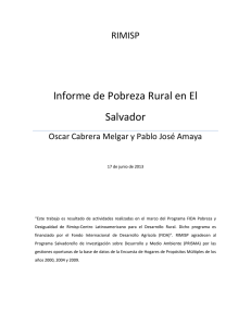 Pobreza rural en El Salvador
