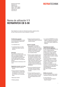Norma de utilización V 9 REFRAPATCH CB S-90