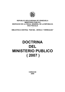 Doctrina del Ministerio Público del año 2007