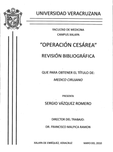 operacion cesarea - Repositorio Institucional de la Universidad
