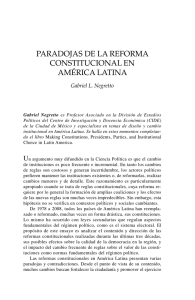 paradojas de la reforma constitucional en américa latina