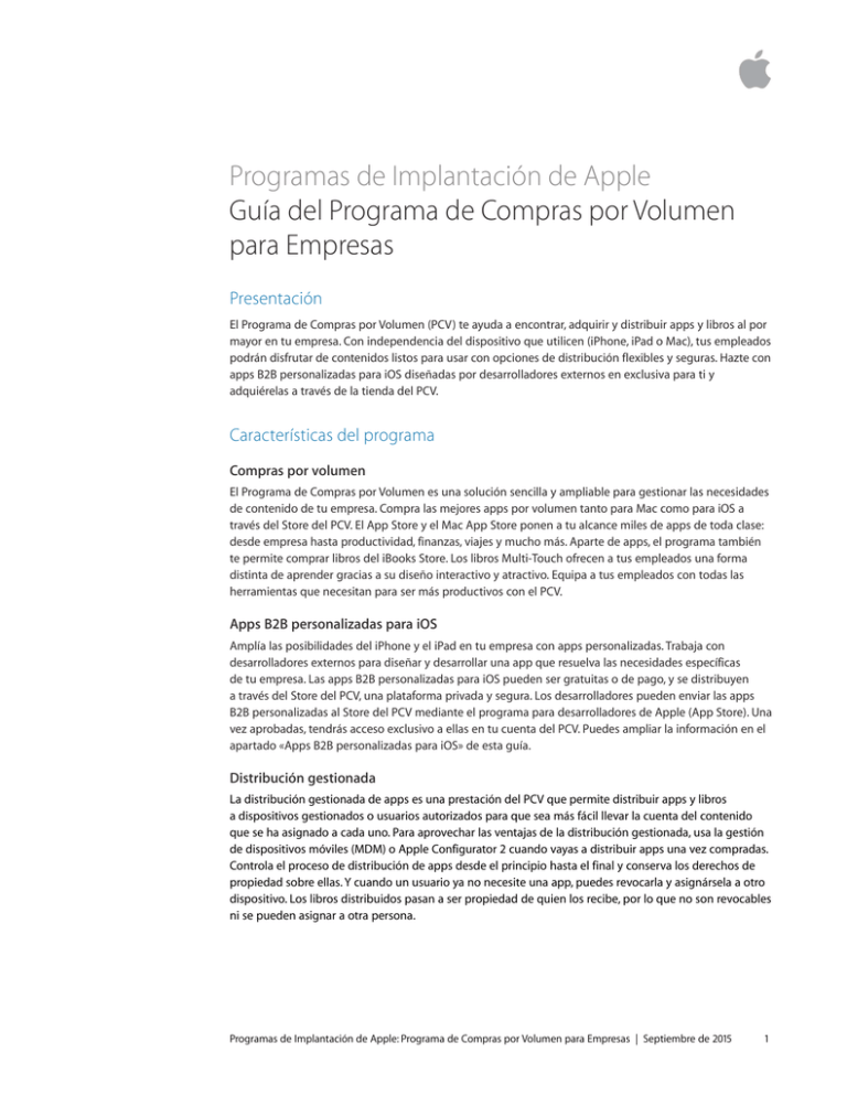 Guía del Programa de Compras por Volumen Guía del Programa de Compras por Volumen
