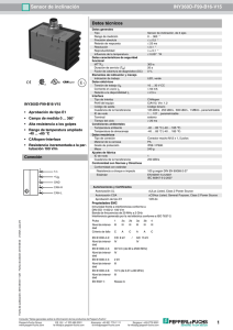 1 Sensor de inclinación INY360D-F99-B16-V15