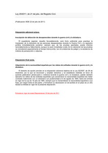 Disposición Final 6º de la Ley 20/2011 del Registro civil (PDF. 14 KB )