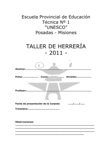 TALLER DE HERRERÍA - 2011 -