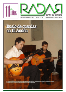 la edición 498 de Radar - Radar del Fin de Semana