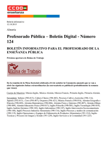 Profesorado Pública – Boletín Digital - Número 124
