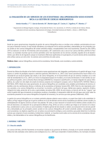 la evaluación de los servicios de los ecosistemas