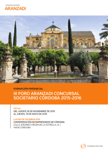 iii foro aranzadi concursal societario córdoba 2015-2016