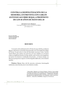 contra la despolitización de la memoria. entrevista con carlos