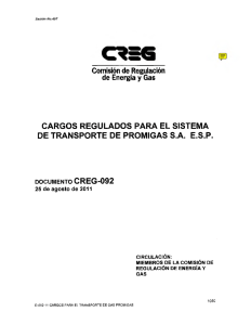 DOCUMENTO CREG-092 - CREG Comisión de Regulación de
