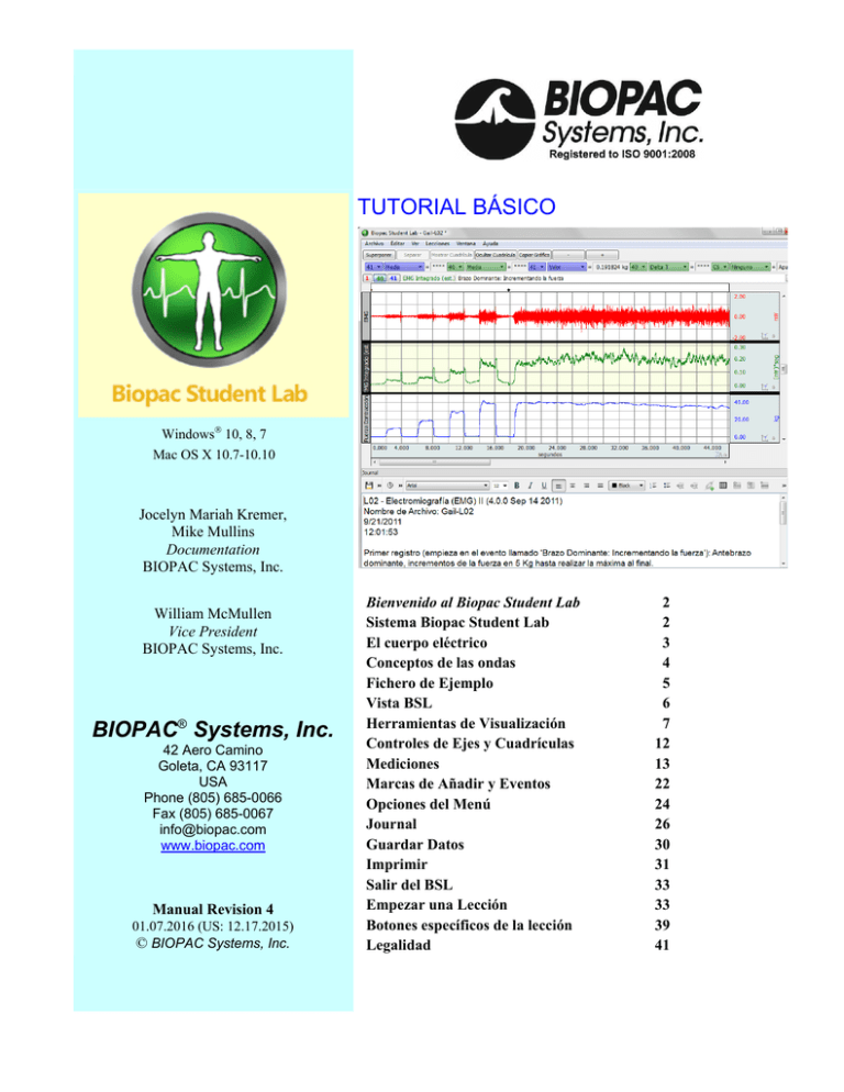 Biopac Student Lab Tutorial