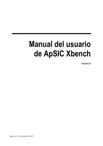 Manual del usuario de ApSIC Xbench