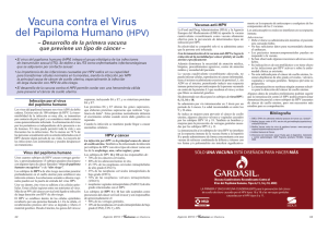 Vacuna contra el Virus del Papiloma Humano (HPV)