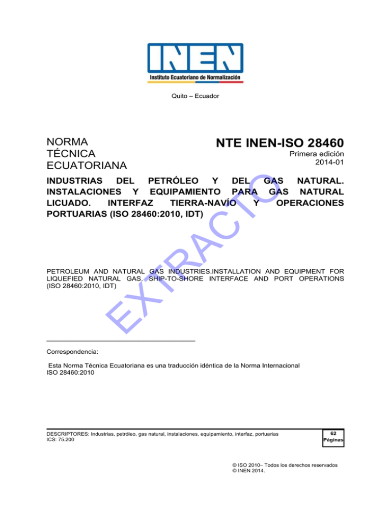 Extracto - Servicio Ecuatoriano De Normalización