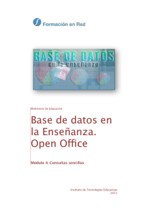 Base de datos en la Enseñanza. Open Office