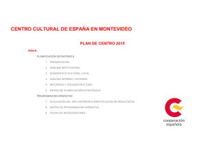 Plan de centro 2015 del CCE en Montevideo