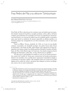 Fray Pedro de Pila y su obra en Tzintzuntzan