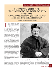 BICENTENARIO DEL NACIMIENTO DE DON BOSCO 1815-2015