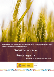 Informe de subsidios agrarios noviembre 2014