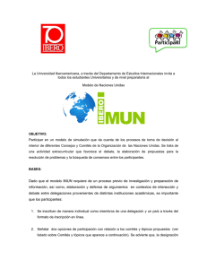 Bases iMun 2013 - Departamento de Estudios Internacionales