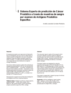 Sistema Experto de predicción de Cáncer Prostático a través de