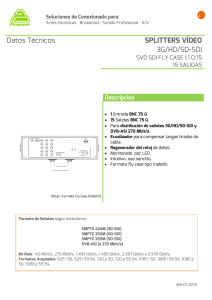 Datos Técnicos SVD 3G-SDI FC