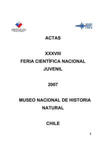actas 38 feria nacional científica juvenil 2007