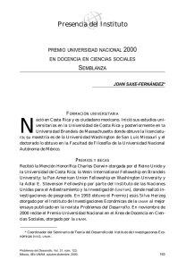 Premio Universidad Nacional 2000 en docencia - E-journal