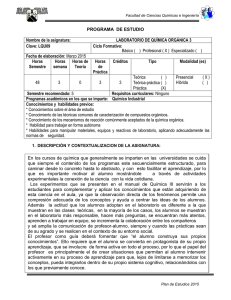 LABORATORIO DE QUÍMICA ORGÁNICA 3 Clave