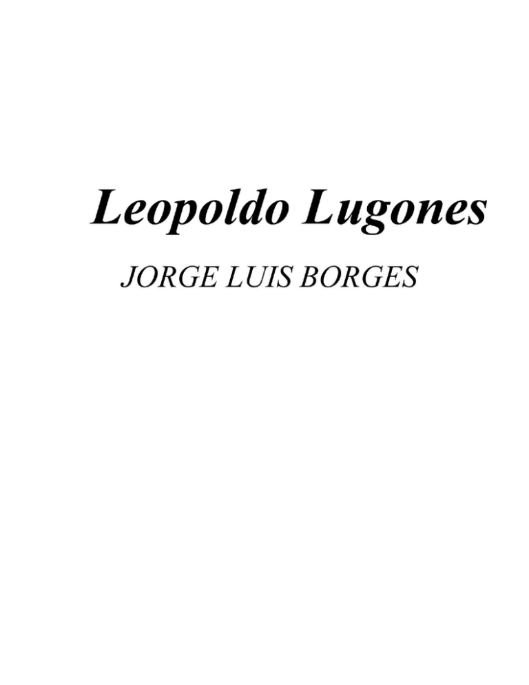 Leopoldo Lugones