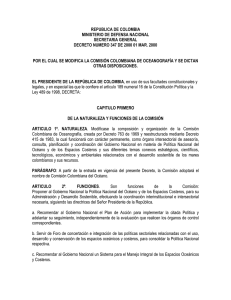REPUBLICA DE COLOMBIA - Comisión Colombiana del Océano