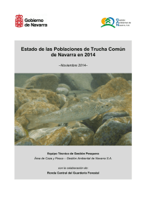 Estado de las Poblaciones de Trucha Común de Navarra en 2014