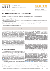 La política editorial de Ecosistemas