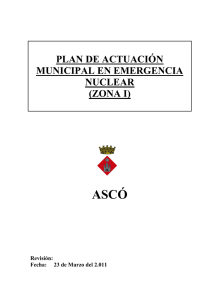 plan de actuación municipal en emergencia nuclear