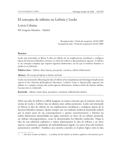 El concepto de infinito en Leibniz y Locke