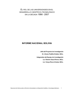 informe nacional bolivia