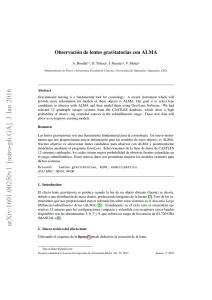 Observaci\`on de lentes gravitatorias con ALMA