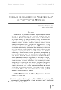 Modelos de Selección de Atributos para Support Vector Machines