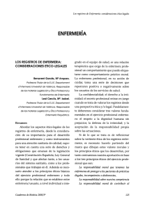 ENFERMERíA - Asociación Española de Bioética y Ética Médica