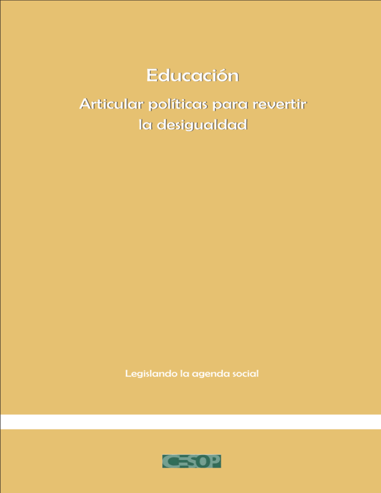 Educación Articular Políticas Para Revertir La 8362