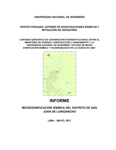 Informe Microzonificación - Ministerio de Vivienda, Construcción y