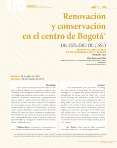 Renovación y conservación en el centro de Bogotá