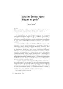 América Latina: cuatro bloques de poder - PUC-SP